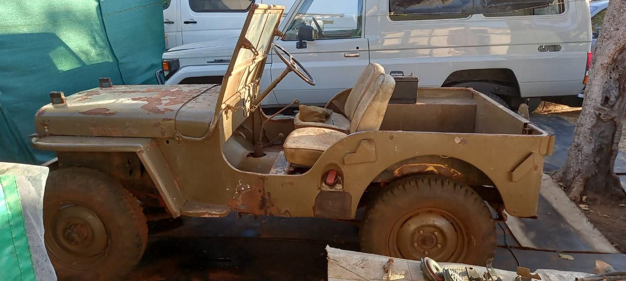 Jeep on trailer in Limpopo
