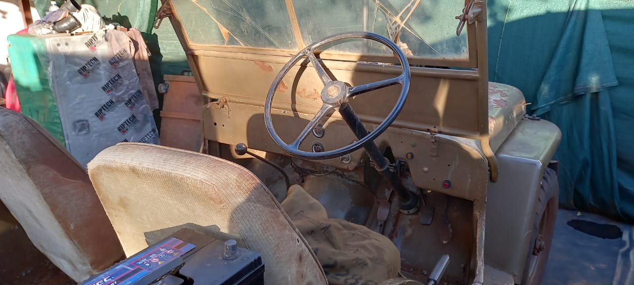 Jeep in the yard