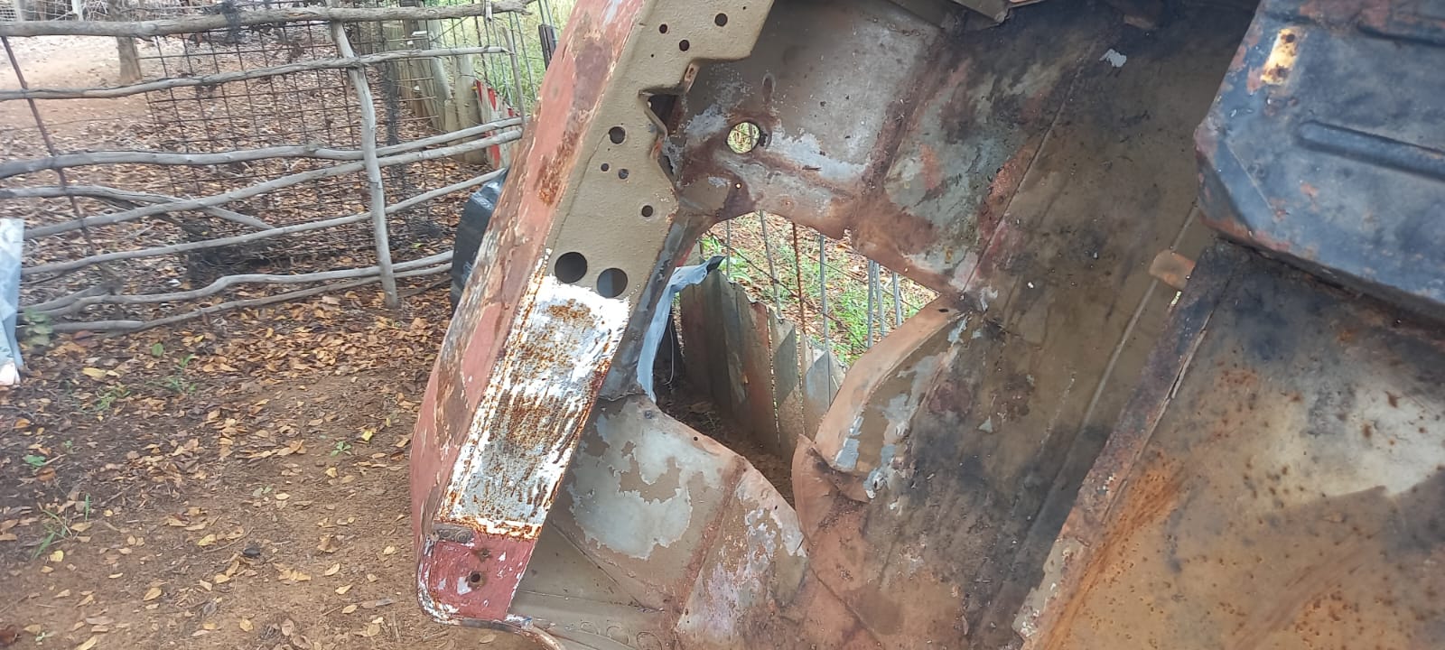 Engine on chassis