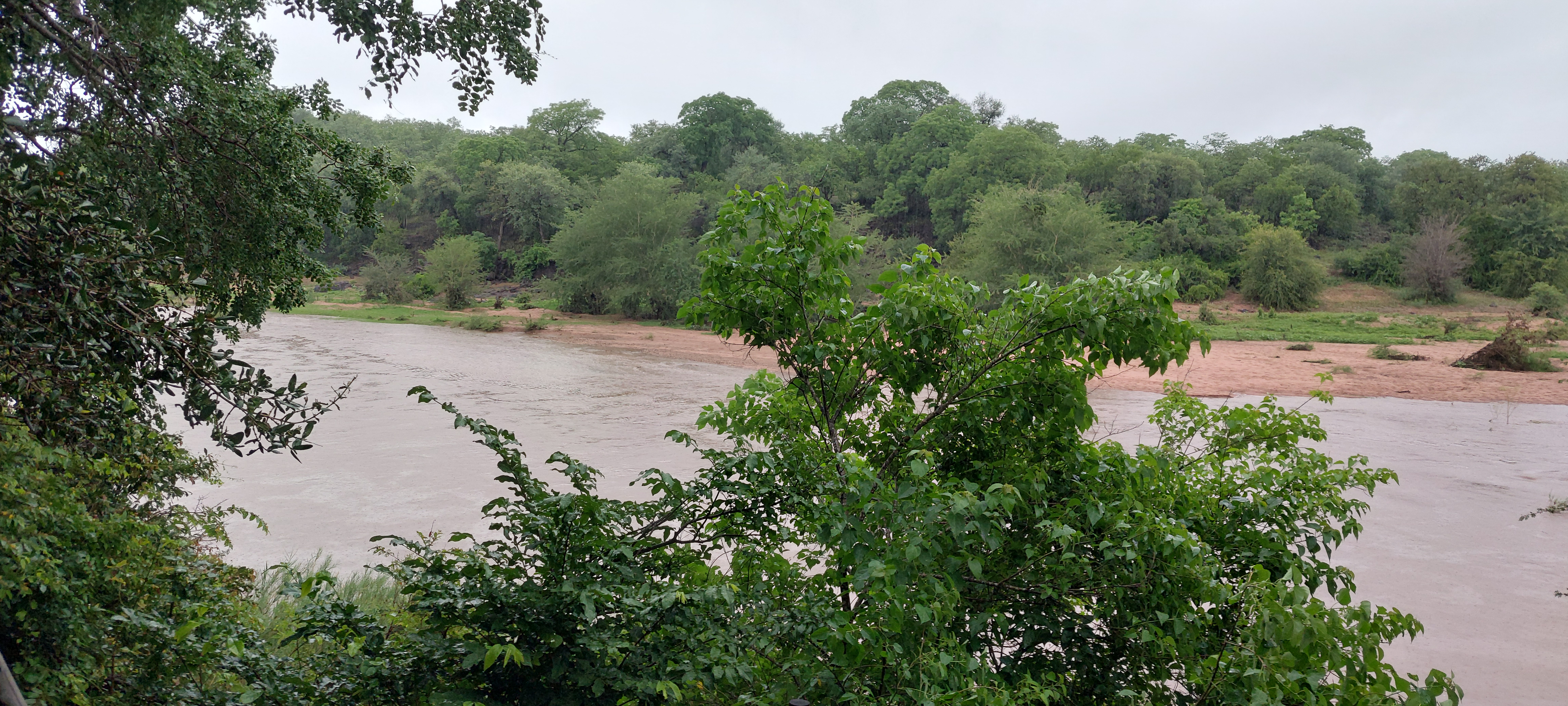 Flooded Luvuvhu River in the far northern Kruger National Park